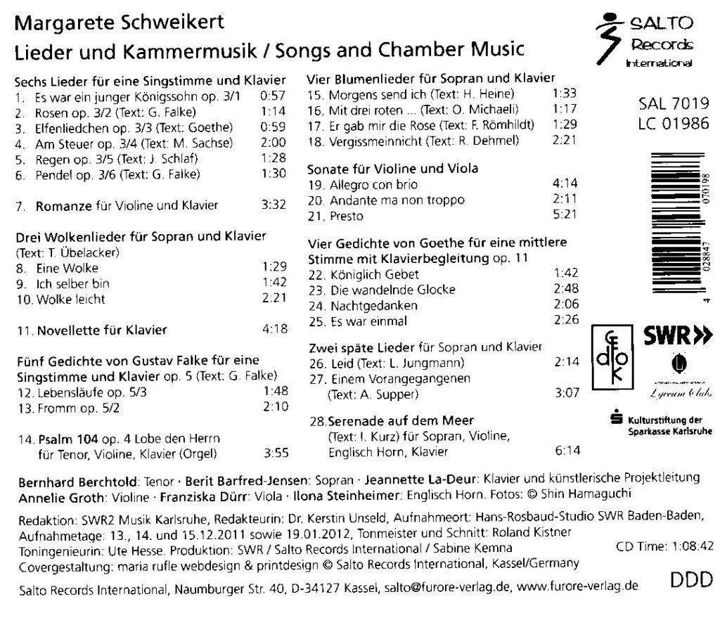 Margarete Schweikert CD